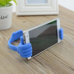 Thumbs-up mobiele telefoonhouder, verstelbare plastic telefoonstandaard, meerdere kleuren draagbare desktopstandaard voor iPhone Xiaomi Samsung