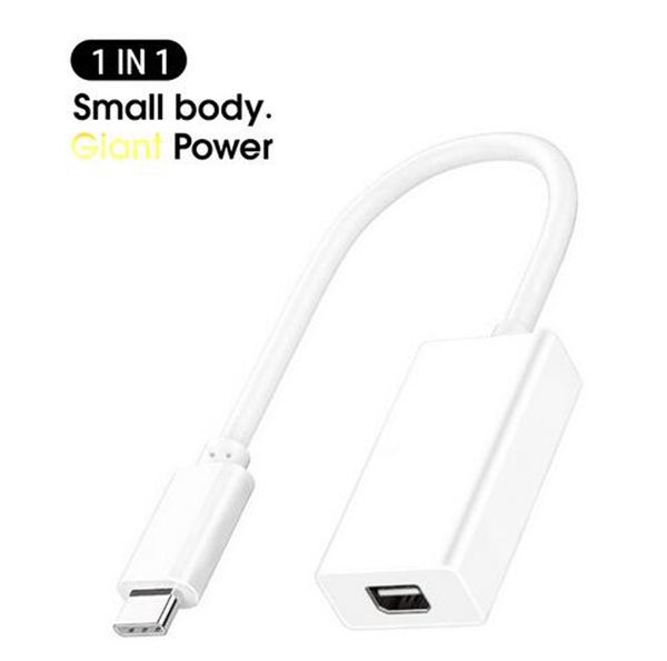 Câble adaptateur Thunderbolt 3 USB-C vers Thunderbolt 2 Port d'affichage USB 3.0 Type-C Ligne DP pour Apple MacBook Air Pro Windows Mac OS IMac Mini BH Connecteurs de téléphones d'ordinateur