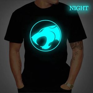 Thundercat T-shirt lumineux pour hommes Fashion Fashion Casual Short Short Round Nou Tops Mens Vêtements Hipster T-shirt Thundercat Glowing 240420