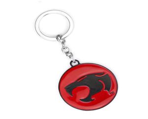 Thundercats Keychain Anime Autour pour les ventilateurs Bijoux Round Alloy Red Thunder Cat Modèle Key Ring Holder Accessoires de voiture entier 9150438