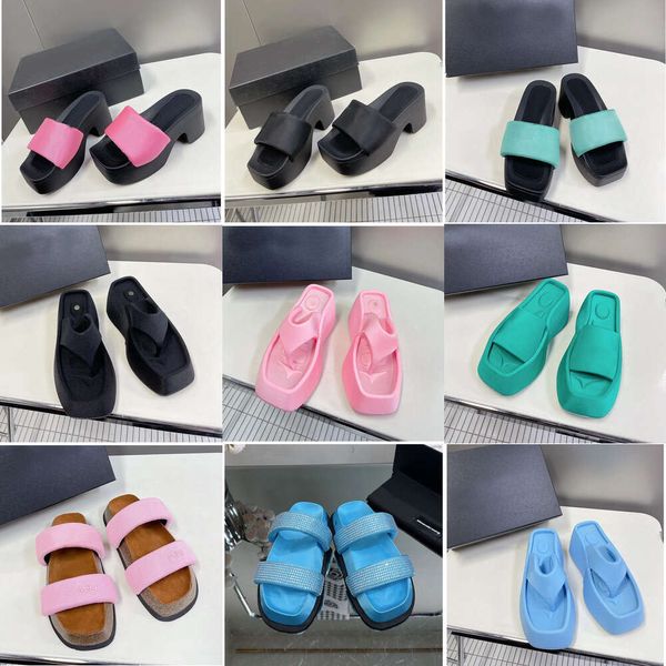 Ti Platform Slide Sandal Designer Fur Slides Slippers Femmes Sandales Cork Sandales Top de qualité TOE MOLD TEE