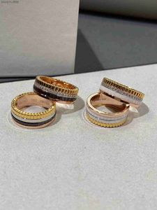 Ti4u Luxe Sieraden Band Ringen v Goud Hoge Versie Nieuwe Baojia Keramische Diamanten Paar Ring voor Mannen en Vrouwen Ziya