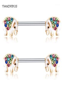 Tiancifbyjs Nipple Harbell Piercing Bringon d'oreille Carlite 14g Bijoux entièrement en acier inoxydable