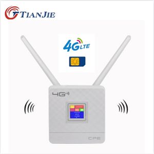 TIANJIE RJ45 WAN/LAN Router 4G WIFI LTE Unlock CPE 300Mbps Wireless SimCard+Antenna+Ethernet Port spot Broadband Modem Dongle 210918