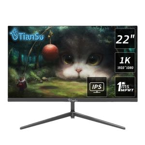 TIANSU 22 pouces moniteur 1K 1080P 75Hz IPS 16:9 écran de bureau ordinateur de jeu ordinateur portable affichage complet VGA 1920 1080 moniteur