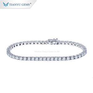 Tianyu Gems 10K witgouden Moissanite Hot Sale diamanten tennisarmband