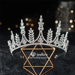 Diadème couronne bandeau accessoires de cheveux de mariage pour femmes mariée luxe coiffure princesse couronnes CZ pierre bijoux fins HG1287 Clips Barrettes