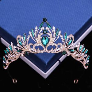 Tiaras 6 kleuren Elegante Koreaanse meisjes Crystal Tiara Crown For Women Party Wedding Princess Rhinestone Bridal Crown Hair Sieraden