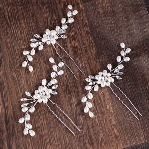 Diadèmes AiliBride 2 pièces épingles à cheveux en perles de mariage accessoires de cheveux femmes casque de mariée bijoux de cheveux faits à la main Y240319