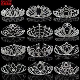 AINAMEISI – diadèmes et couronnes de mariée en cristal de luxe, peigne, bandeaux de concours, grande couronne, bijoux de cheveux de mariage pour femmes, Z0220