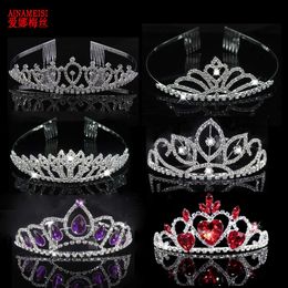 Diadèmes AINAMEISI Mode Diadèmes et Couronnes Bande De Cheveux Femmes De Mariage Couronne Mariée Accessoires Bijoux Bandeau Hoop Tiara Pour Belles Filles Z0220