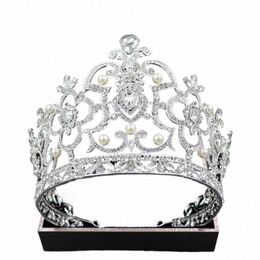 Diadèmes et couronnes pour femmes baroques grands diadèmes grand concours de mariage couronnes Headdr cristal bandeau bijoux accessoires cadeaux d9fo #