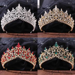 Tiaras barokke kristal tiara's en kronen strass prom prinses diadeem kroon tiara voor vrouwen bruid bruiloft haaraccessoires sieraden z0220