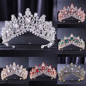 Diadèmes Baroque Cristal Goutte D'eau Couronnes Et Diadèmes Vintage Strass Diadème Couronne pour Femmes Mariée De Mariage Accessoires De Cheveux Bijoux Z0220