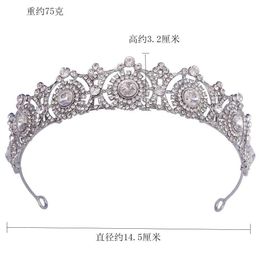 Tiaras barokke elegante meisjes kristal tiara kroon voor vrouwen bruidspartij bruids luxe koningin haar jurk accessoires cadeau sieraden