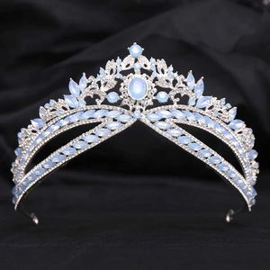 Tiaras Baroque Gorgeous Queen Wedding Opal Crown for Women New Crystal Bridal Tiaras Crown Bandbands Hair Dress ACCESSOIRES