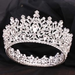 Tiaras barokke luxe kristallen kralen tiaras kroon voor vrouwen mannen meisjes bruiloft bruid koningin bruids tiaras haarjurk accessoires