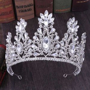 Tiaras Baroque Purple rouge bleu vert cristal Tiara Couronne de mariage Hair Jewelry Queen Bridal Bride Couronne Accessoires