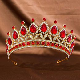 Tiaras Barroque Queen Ab Crystal Tiara Crown for Women Fiesta Fiesta Moda Luxury Elegante Drinestone Vestido Corona Accesorios para el cabello