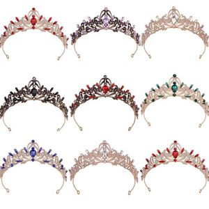 Tiaras baroque vintage noir violet cristal mariage mariage mixue fashion maride reine bandeau de cheveux accessoires bijoux accessoires