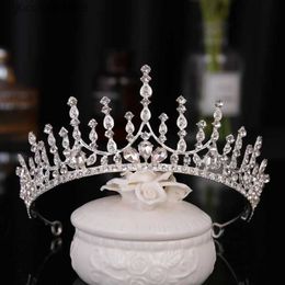 Tiara's barok vintage goud kristal pauw bruids tiara's CZ kronen strass optocht diadeem bruid hoofdbanden bruiloft haaraccessoires Y240319