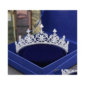 Tiaras Bridal Tiaras Crowns With Zirconia Jewelry Girls Evening Prom Party Performance Pageant Crystal Wedding Drop Delivery Hairjewe Dh0Zi