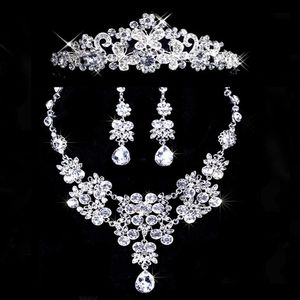 Diadèmes couronnes bijoux de cheveux de mariage collier boucle d'oreille pas cher en gros mode filles soirée bal robes de soirée accessoires