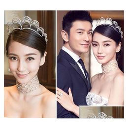 Tiaras Crystal Diamond Accessories For Wedding Party Superbe Fine Bridal Peigt Jewelry Fashion Hair Drop Livrot JEWEWELRY DHP2R