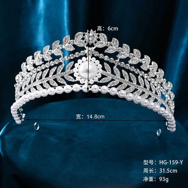 Tiaras elegante coreana lujo princesa tiaras mujeres color plateado cristal blanca boda nupcial banda diadema accesorios para el cabello