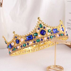 Tiaras European Retro Barokke Crystal Tiara Crown For Women Headwear Queen Tiara Wedding Birthday Party Hair Dress Accessoires