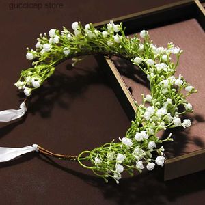 Diadèmes Itacazzo, couvre-chef de mariée, cerceau décoré de fleurs, adapté aux accessoires de photographie de fête d'anniversaire pour femmes Y019