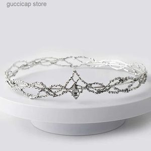 Diadèmes Roi Rond Elves Couronne Chapeaux Femmes Goutte D'eau Pierre De Zircone avec Accessoires De Cheveux De Mariée Couronne Chapeaux De Mariage Cadeau Y240319