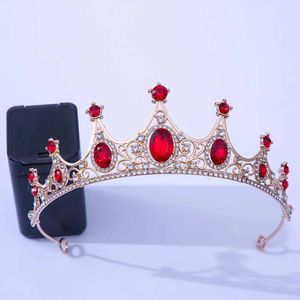 Tiaras luxe élégant violet rose rouge cristal couronne accessoires