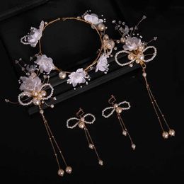 Diadèmes Nouveau Fait À La Main De Luxe De Bal De Mariage Accessoires De Cheveux Bijoux De Cheveux De Mariée Fleur Coiffe Perles Perles Coiffes Pour Les Mariées Y240319