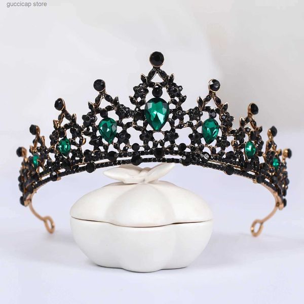 Diadèmes Nouveau Style Molan Strass Couronne De Mode À La Main Exquise Pierre Précieuse Princesse Coiffure Bijoux De Fête Accessoires De Cheveux De Mariée Y240319