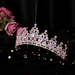 Tiaras Vintage Bridal Wedding Crown Barok Rhinestone Crystal Crown Wedding Hair Accessoires Gold Princess Headpiece Bridal Crown Z0220