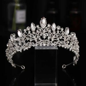 Tiara's Bruiloft Kroon Haarsieraden Bruids Haaraccessoires Dames Barokke Kroon Strass Kristallen Tiara's Bruid QueenParty Kronen Cadeau Y240319