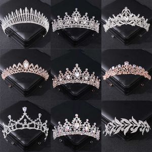 Tiaras Wedding Hair Tiara Crystal Bridal Tiara Crown Silver Color Diadem Veil Tiaras Wedding Hair Accessories Headpieces Head Jewelry R230306