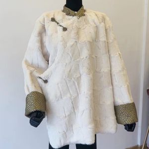 Tibet tendance peluche haut chinois boutonné veste rétro traditionnel tibétain vêtements chinois ethnique coton coupe ample Style manteau