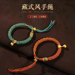 Bracelets bouddhistes tibétains Bracelet porte-bonheur et de Protection pour hommes et femmes, corde tressée à la main, bracelet enveloppant le poignet, cadeaux 240109