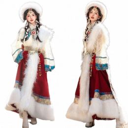 Vêtements tibétains pour femmes, nouvel ensemble complet, Yunnan, Lijiang, photographie de voyage, Style ethnique, K09G #