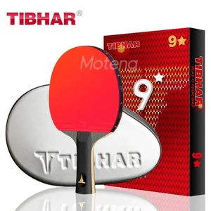 TIBHAR 9 étoiles raquette de Tennis de Table supérieure collante en caoutchouc lame de carbone raquettes de Ping-Pong professionnel Pimplesin Pingpong Paddle 240122
