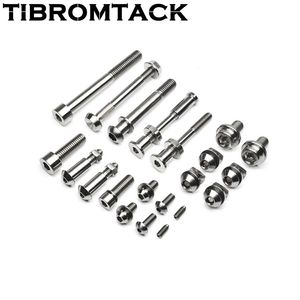 TIBROMTACK Titanium Bolts Sets for Brompton Folding Bike Whole Bicycle Ti Bolt Screws Set Bikes Ultra Light 124.8g Never Rust