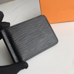 Clip de billetteur Contrôle du support de carte masculine classique Femmes Mini petit portefeuille High Quality Credit Carte Holder Slim Bank Card Holder avec boîte