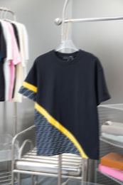 Camiseta holgada de manga corta de algodón puro con cuello redondo para hombre, abrigo de alta calidad a la moda, con corriente de marea