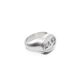 Tij merk paar ring licht luxe niche origineel ontwerp hoge betekenis van logo concave gegraveerde minimalistische stijl accessoires