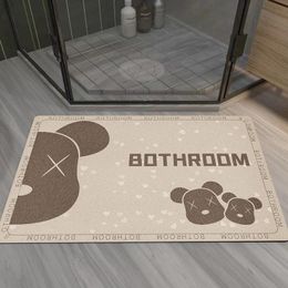 Tide marque ins entrée de toilette antidérapante maison tapis doux coupe-vent 45x70cm tapis de sol en boue de diatomées résistant à l'usure porte de salle de bain absorbant à séchage rapide