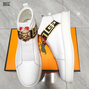 Tide High Shoes Top Board Board First Caler Cow Hide Brand Designer Boots Small White Shoe Mens High-help Sports Mandis A5 565 -HELP