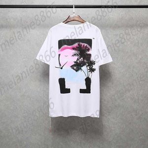 Camisetas blancas estilo marea para hombre, camiseta de manga corta con estampado de flechas de coco y puesta de sol limitada griega y camiseta para parejas de mujeres