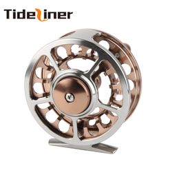 Tideliner Fly Fishing Reel 3 BB 163G 7/8 # 90mm Full Metal Hoge kwaliteit Fly Reel Wheel kan links naar rechts worden gewijzigd